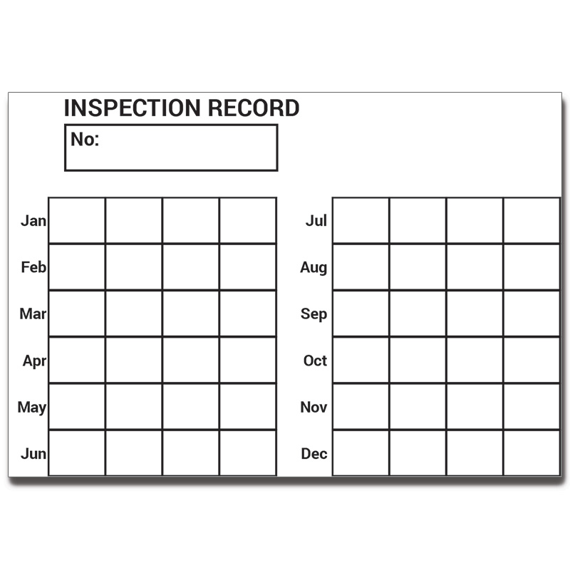 Inspection Record Labels (Unbranded)
